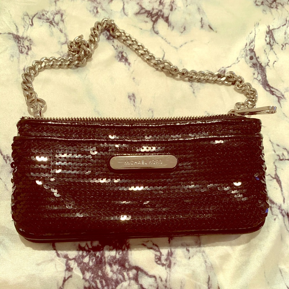 Michael Kors sequined wristlet EUC